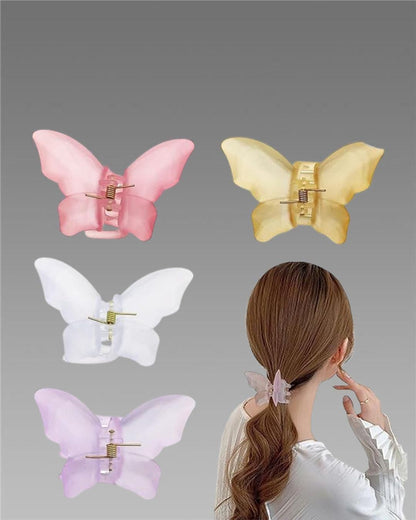 Korean Trendy fashion Butterfly Non-Slip Clip (Pack of 4)